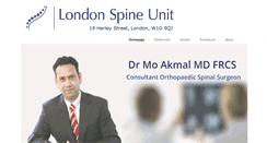 Desktop Screenshot of londonspinesurgeon.com
