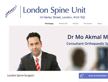 Tablet Screenshot of londonspinesurgeon.com